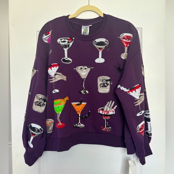 QUEEN OF SPARKLES Sweaters - Queen of Sparkles Spooky Spirits Sweatshirt